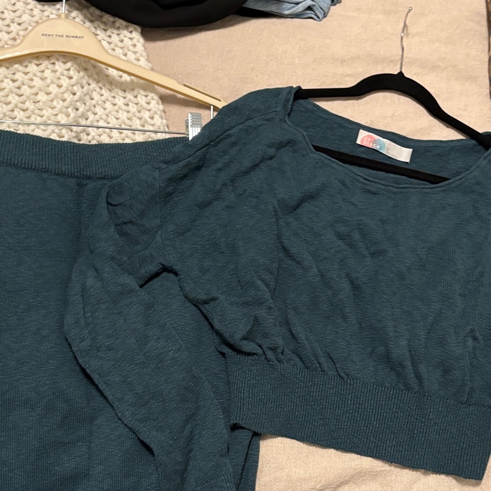 Free People Beach Knit Sweater and Skirt Set